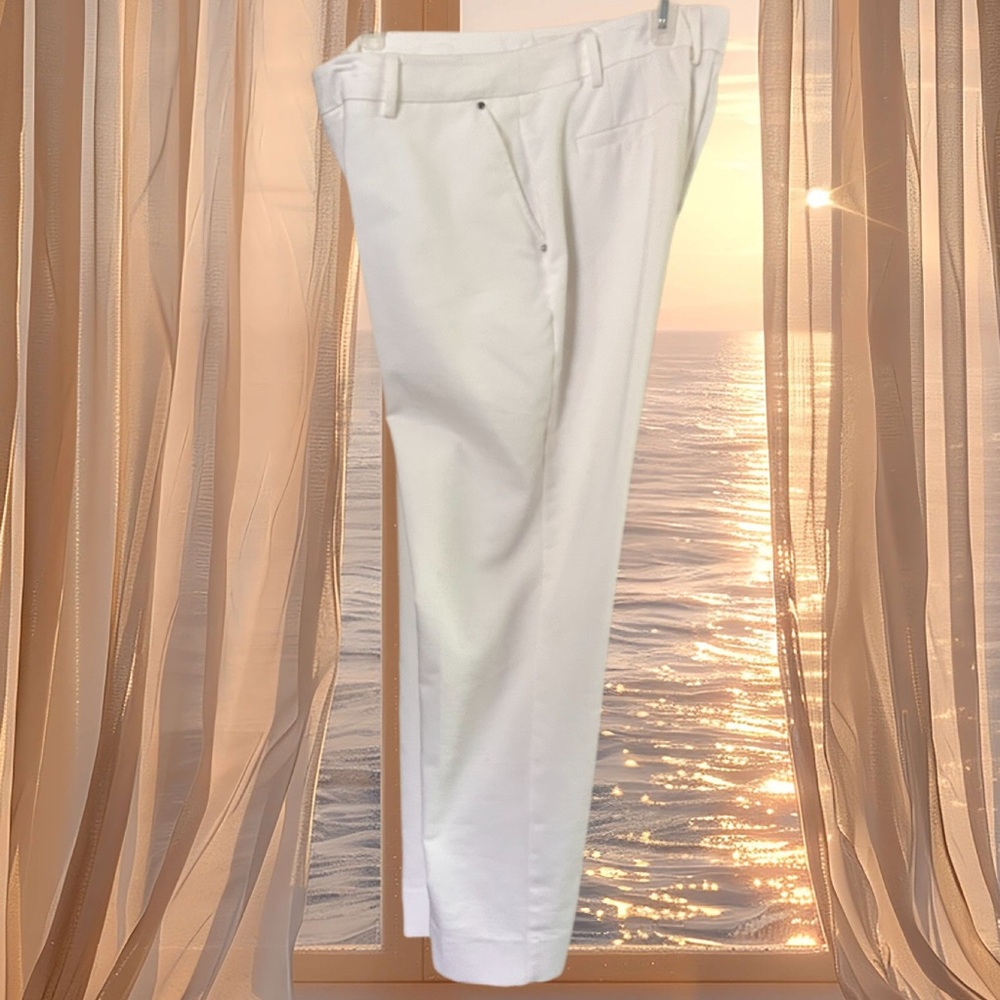 Jones New York White Dress Pants Tailored Fit women’s straight leg
